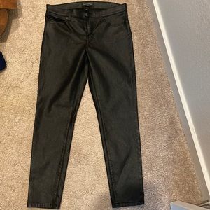 Banana Republic coated black denim jeans